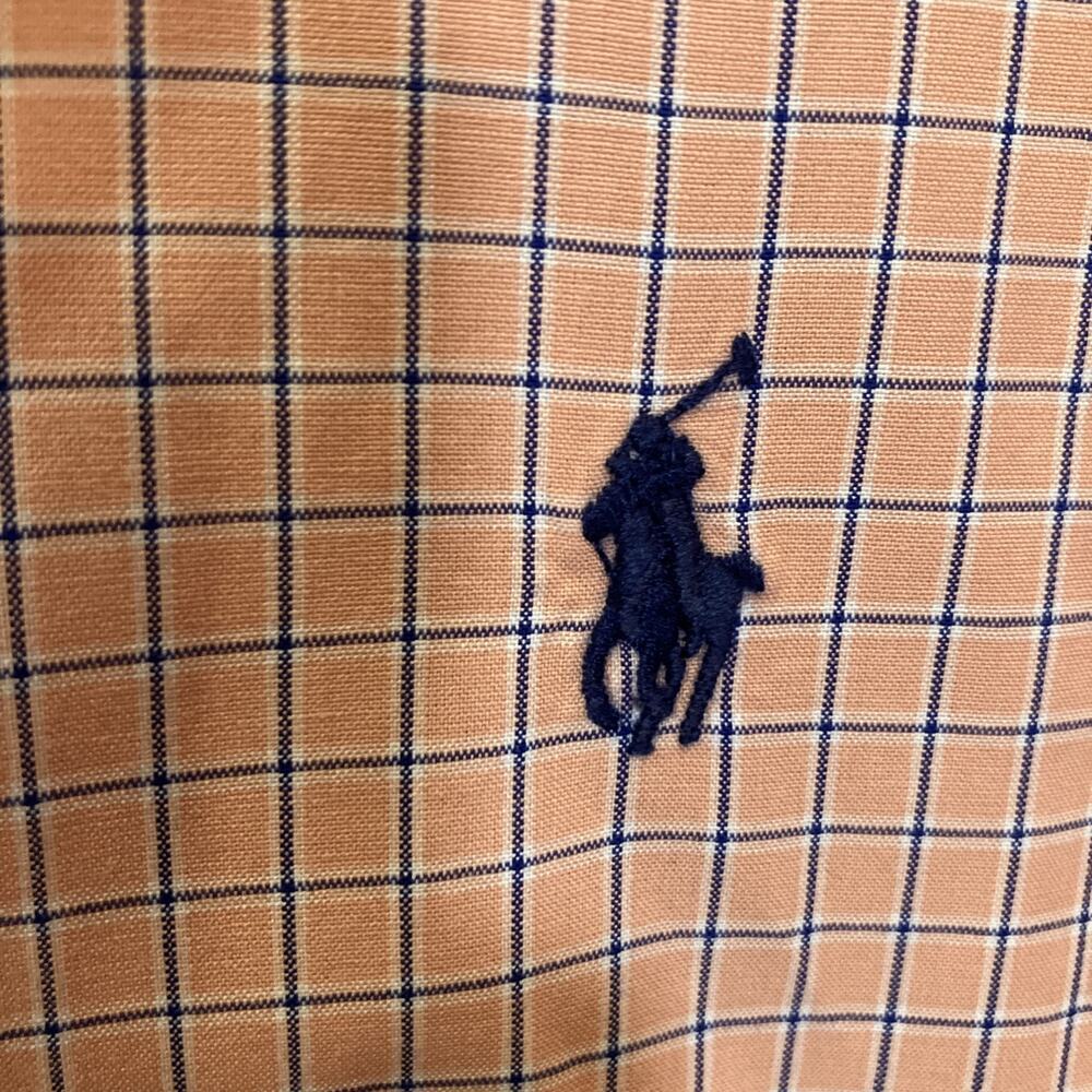 Ralph Lauren Mens 20 / 38 / 39 Tall Classic Fit Checked Button Down Shirt FLAW